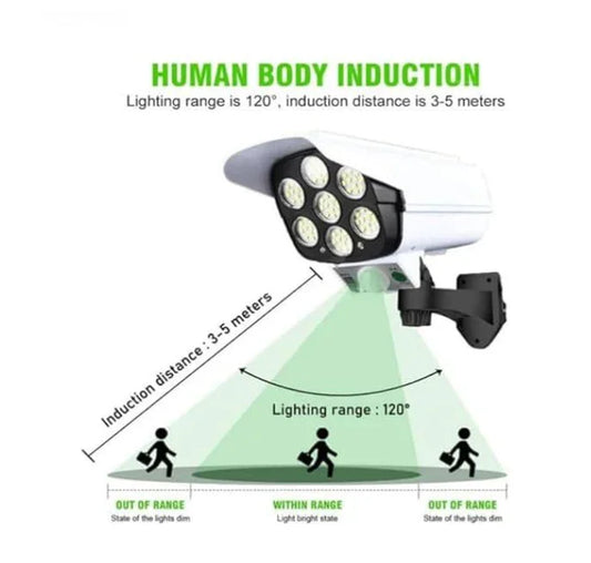 Solar-Powered CCTV with LED Security Light
